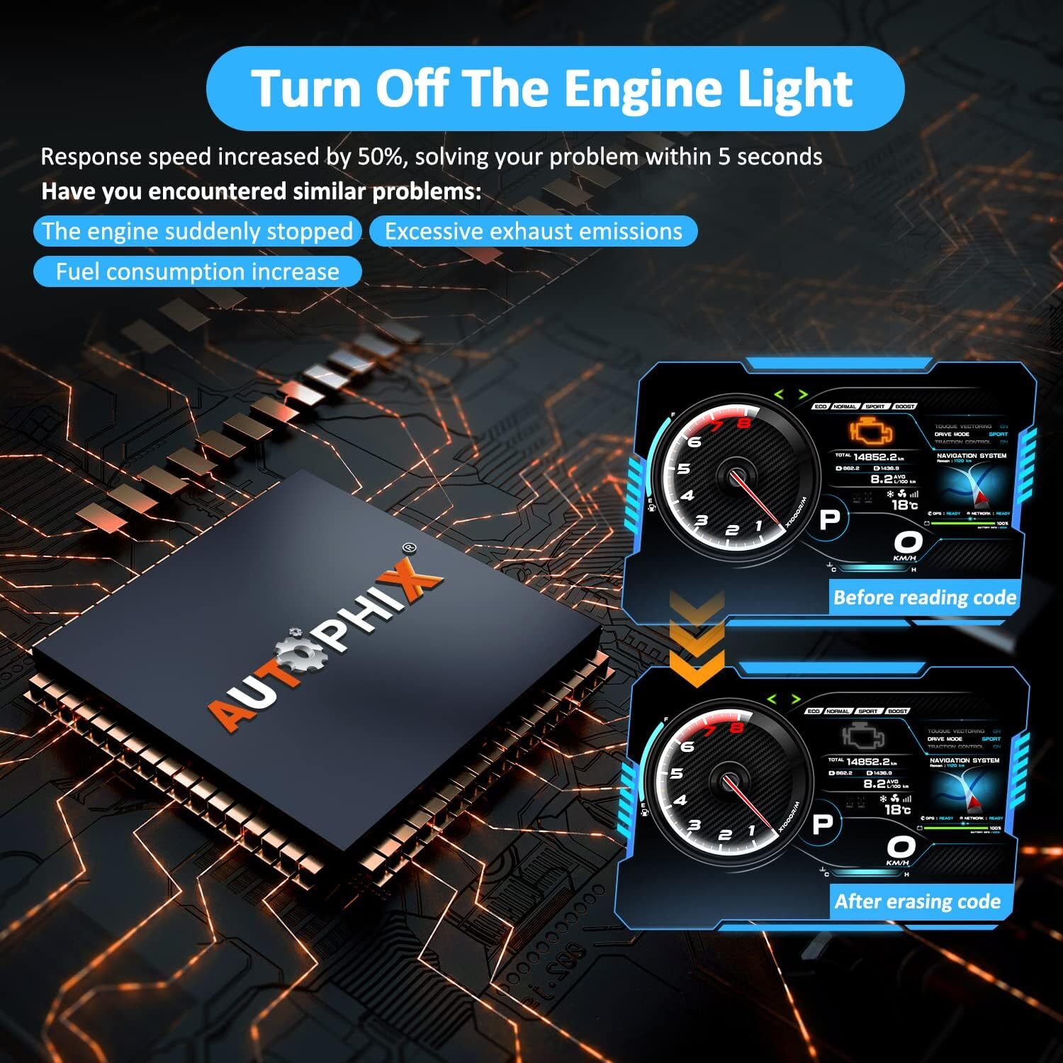 Autophix 3210 OBD2 Bluetooth Auto Diagnostic Tool for IOS Android Code Reader