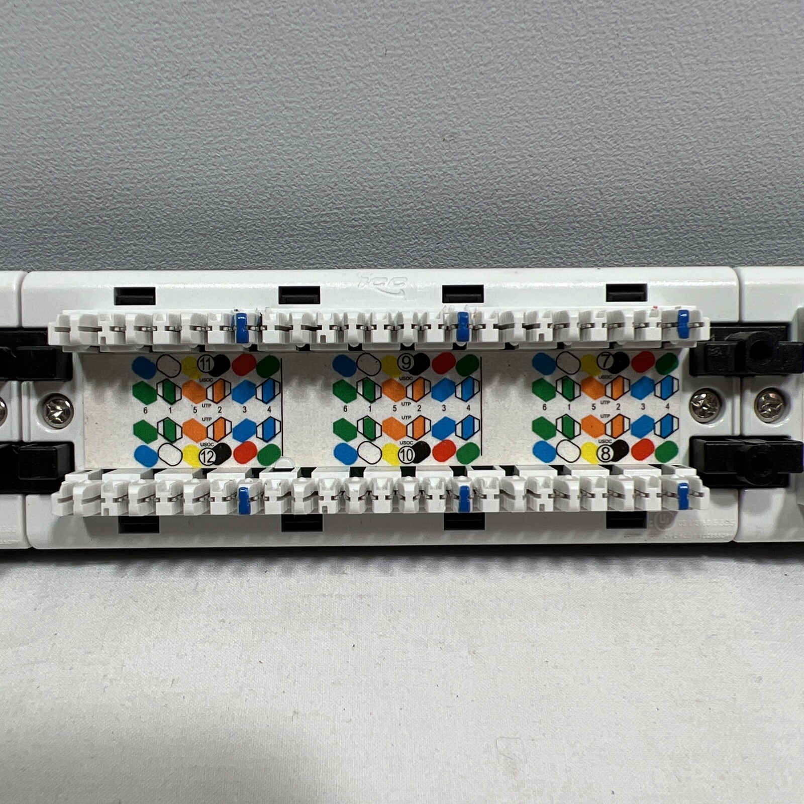 ICC 24-Port USOC 6P6C Patch Panel # ICMPP024U6