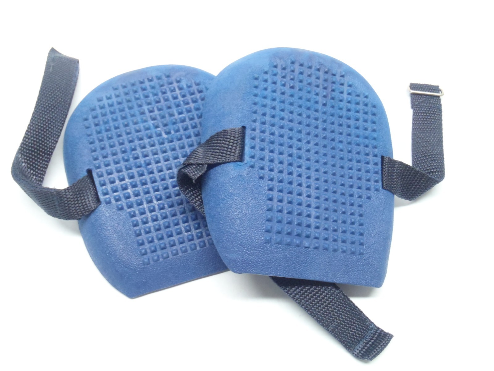 Silicone Rubber Knee Pads #124 w/ Hook and Loop Straps Blue 1 Pair