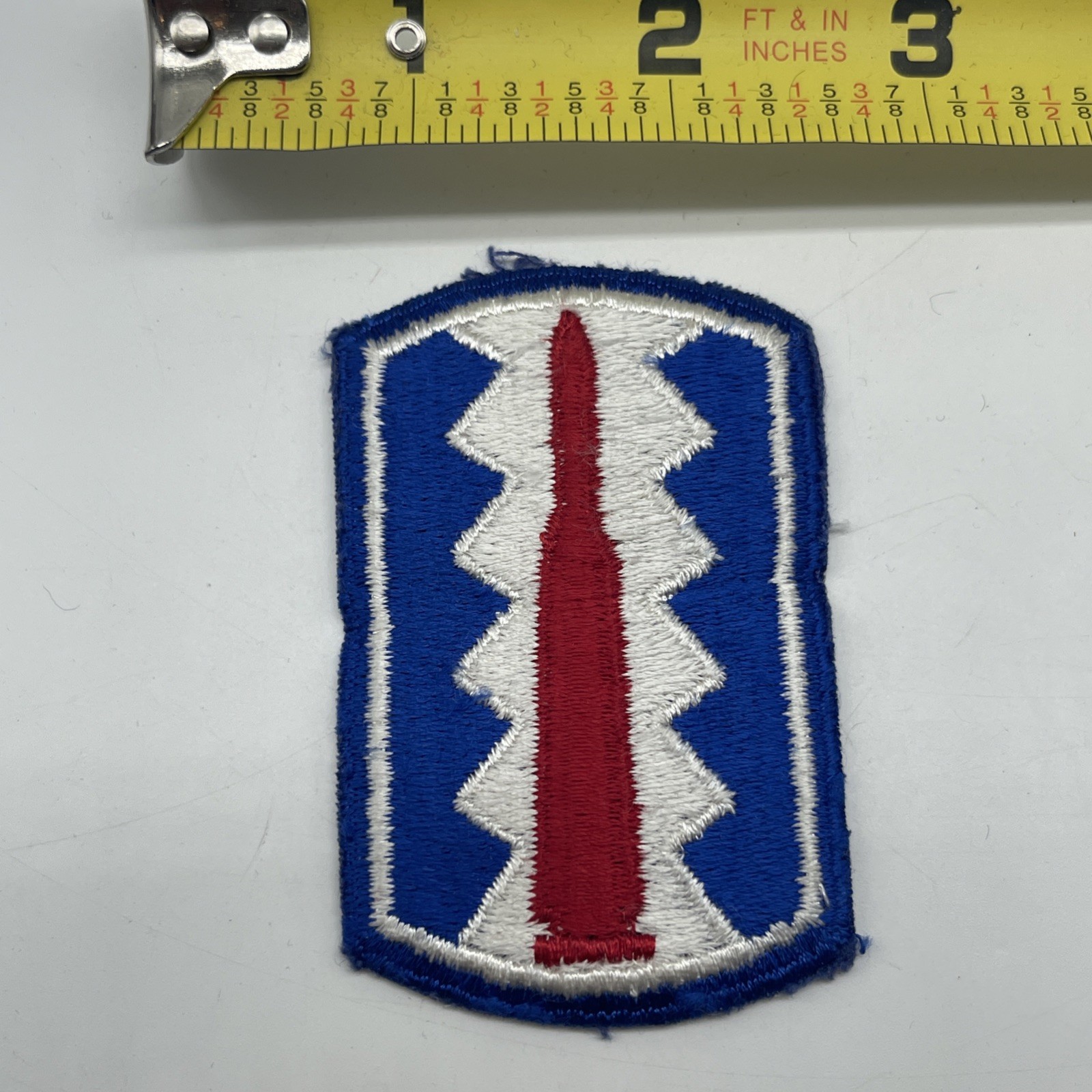 U.S. Military Army 197th Infantry Brigade Patch Insignia Bullet Cut Full Color