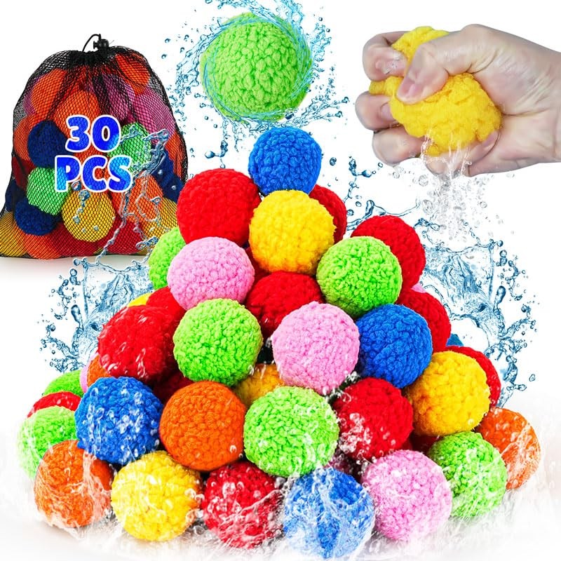 30 Pcs Reusable Water Balloons for Kids