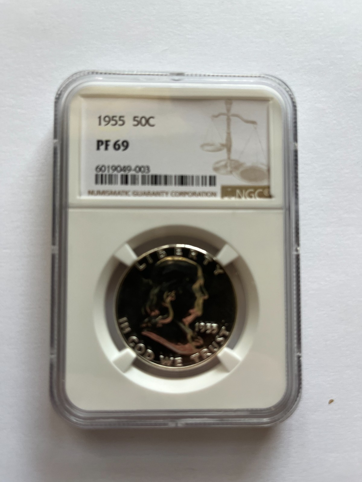 1955 PF 69 Franklin Half Dollar