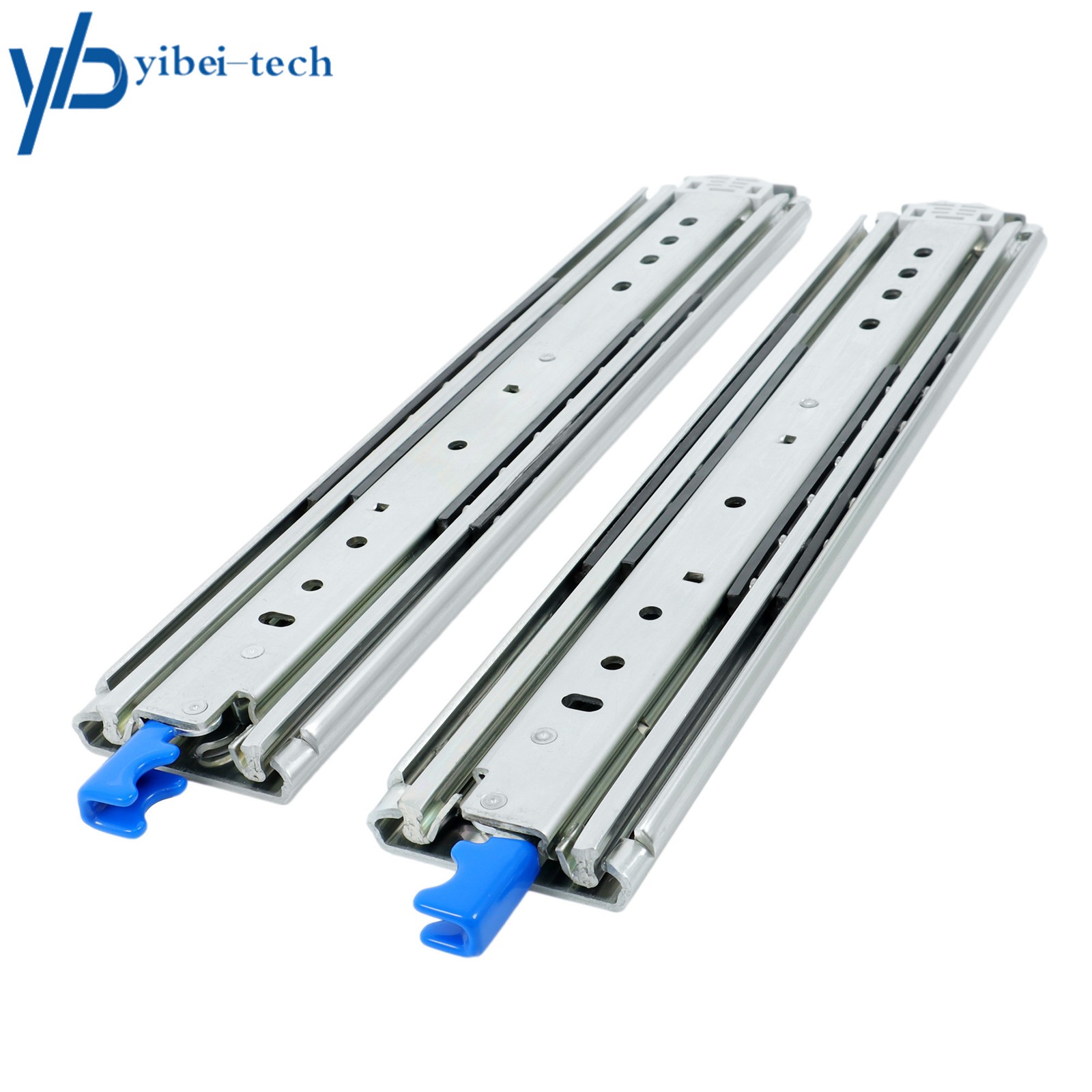 1 Pair Locking Drawer Slides 16" Full Extension & Lock 500 lb Load Capacity