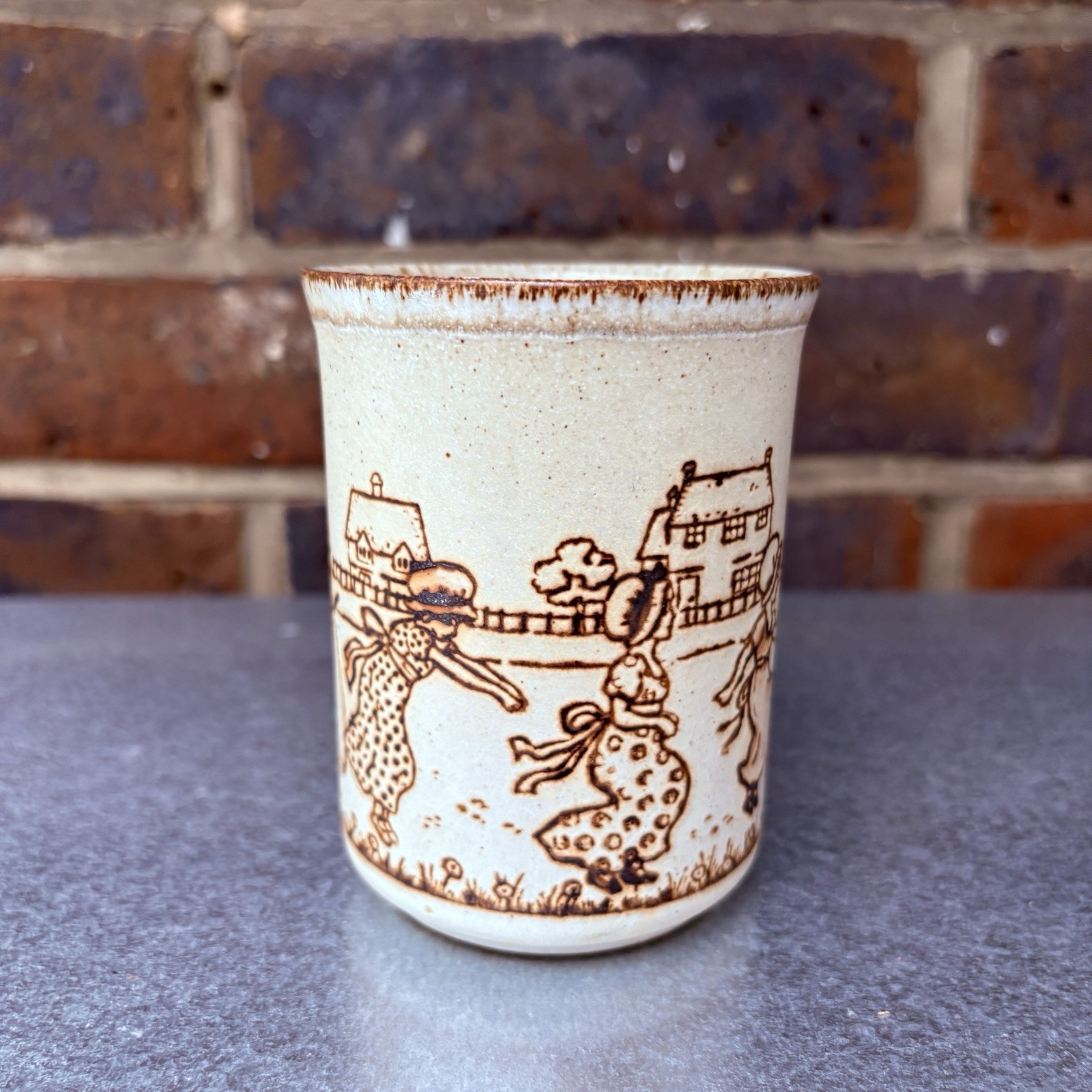 Dunoon Ceramics Stoneware Mug - Speckled Children Playground Scene