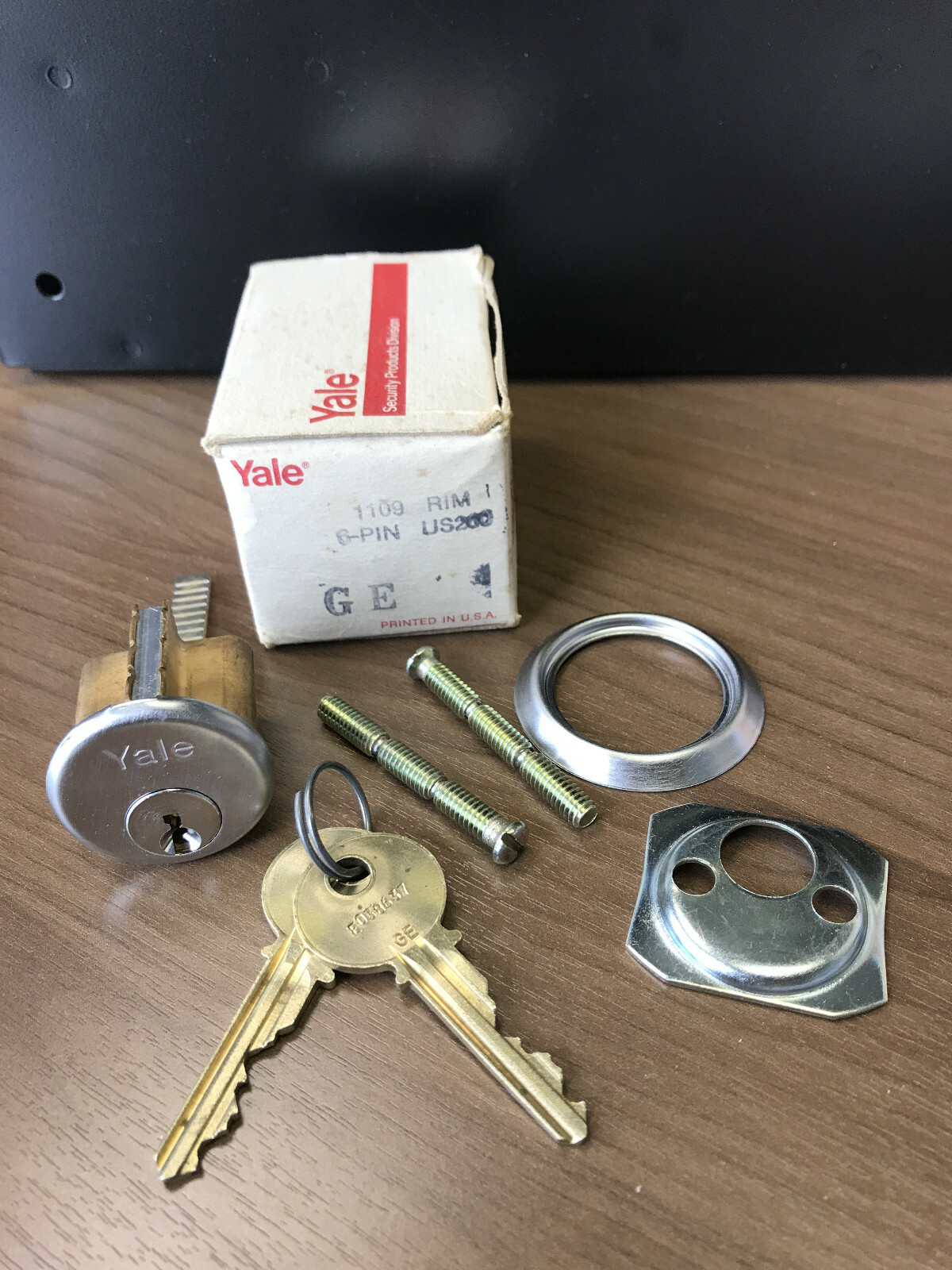 Original Yale Rim Cylinder, KD, NOS, 1109 626