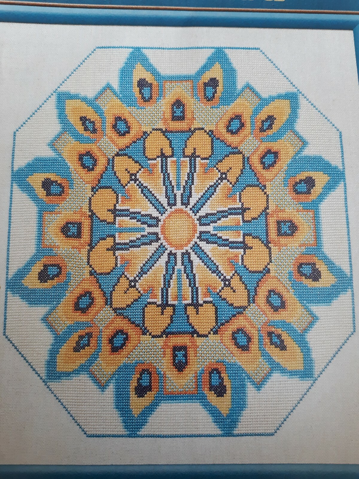 Cross Stitch "SHADES OF A PEACOCK " pattern ~ feathers