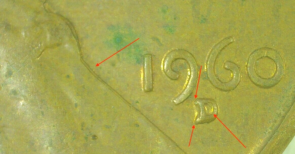 1960D LD Lincoln Memorial Cent D/D West RPM-003 1MM-003 WRPM-008 FREE SHIPPING