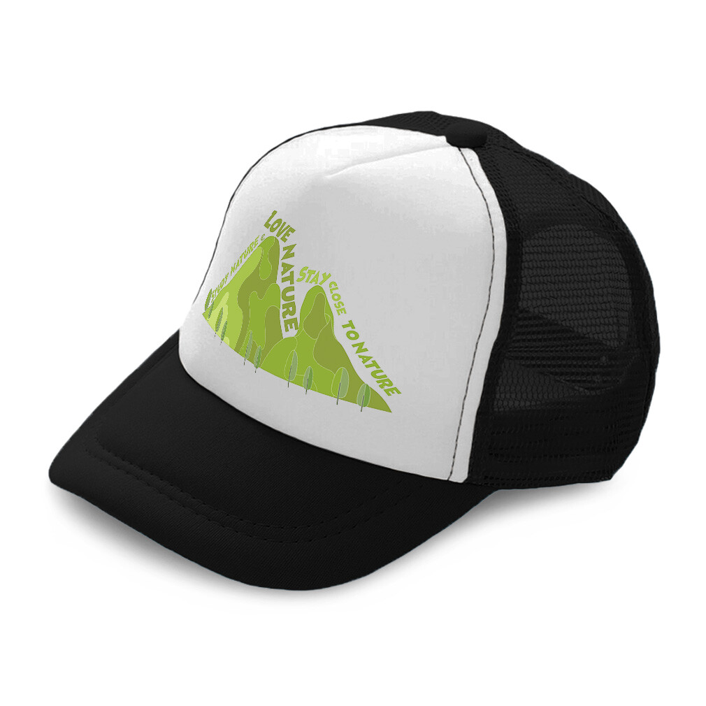 Kids Trucker Hat Study Nature Love Stay Close to Nature Boys Caps & Girls Caps