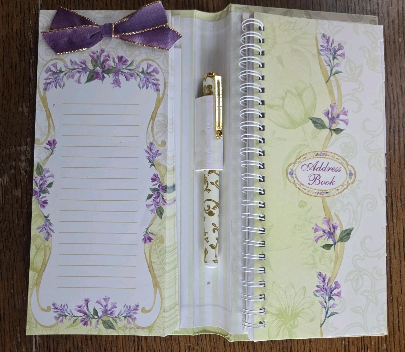 Lady Jane Ltd Notepad & Address Book Portfolio Victorian Floral Gift
