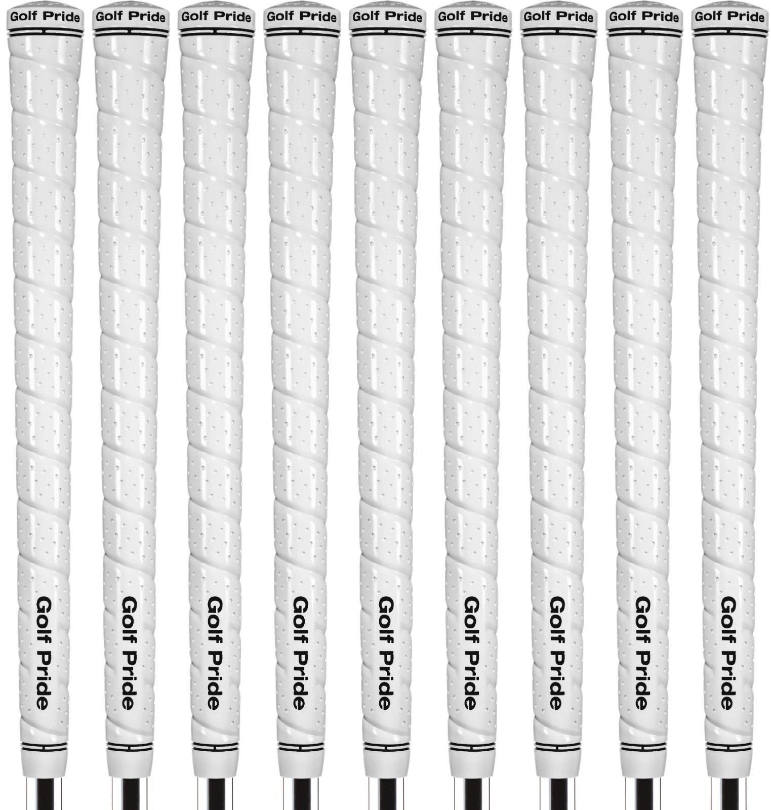 Golf Pride Tour Wrap 2G Golf Grips Standard Size White - Set of 9 - High Tack