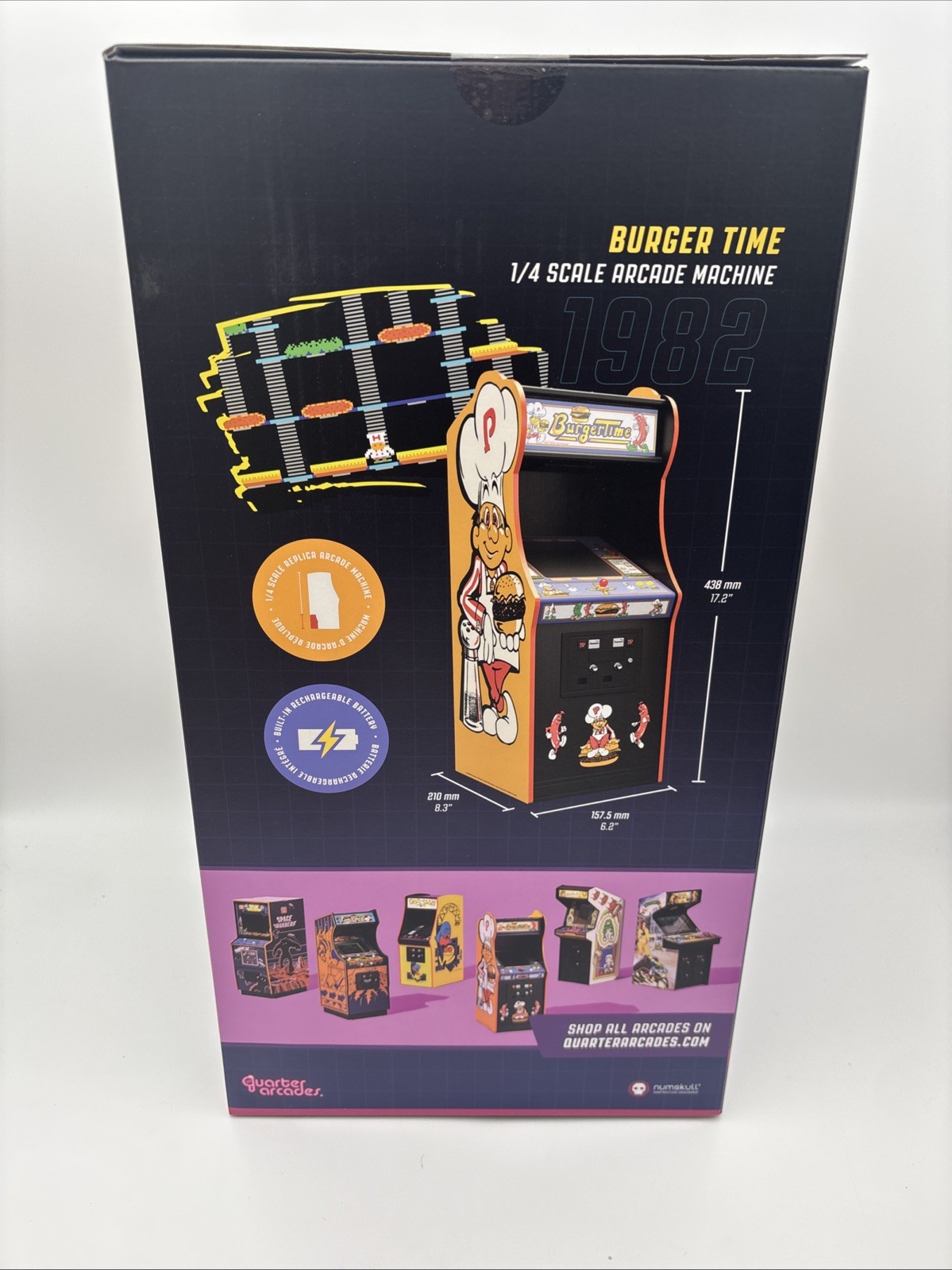 Numskull Quarter Arcades Burger Time Collector's Edition Mini Arcade - Retro 1/4