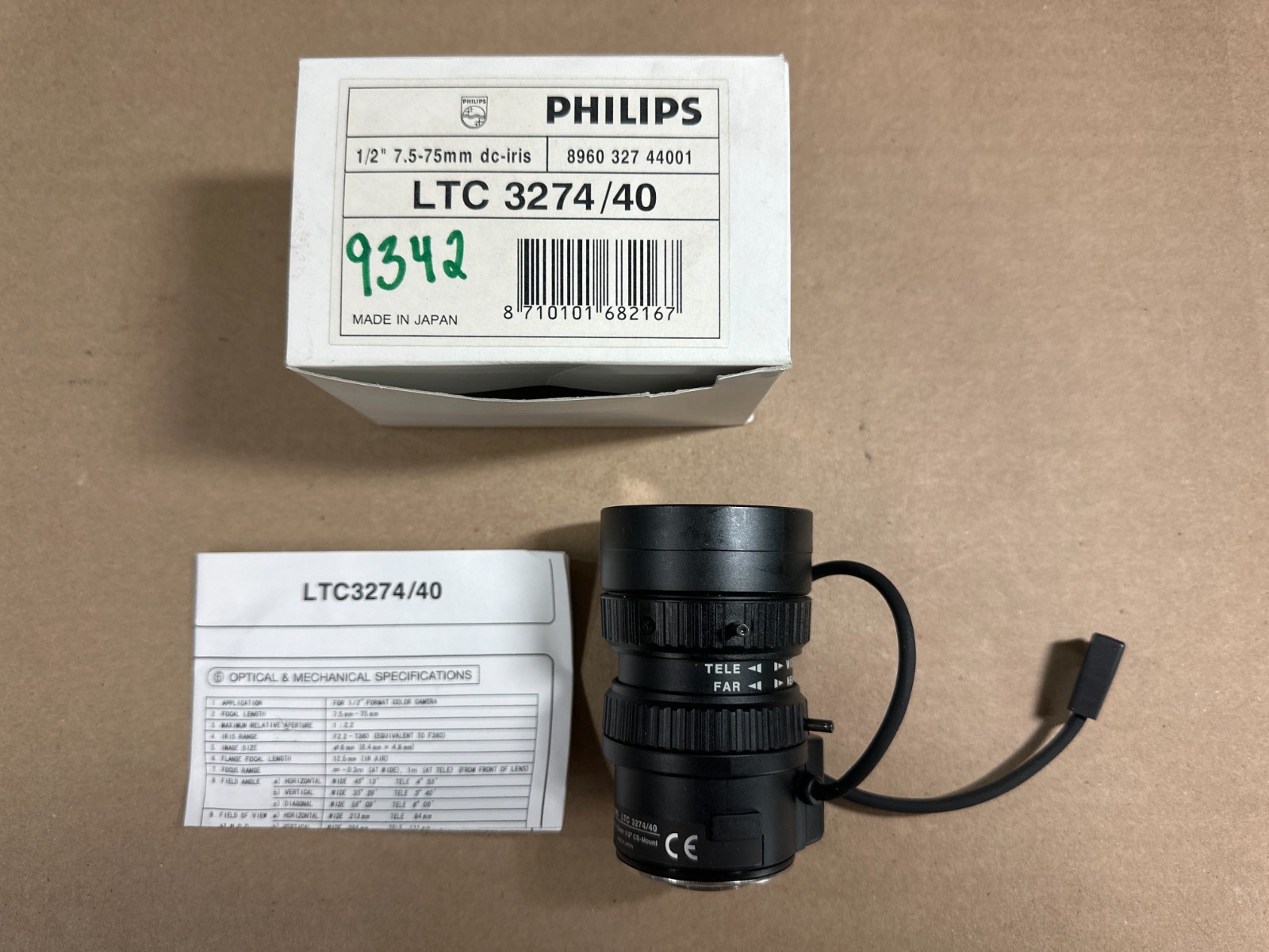PHILIPS 1/2" 7.5-75MM DC-IRIS LTC 3274/40