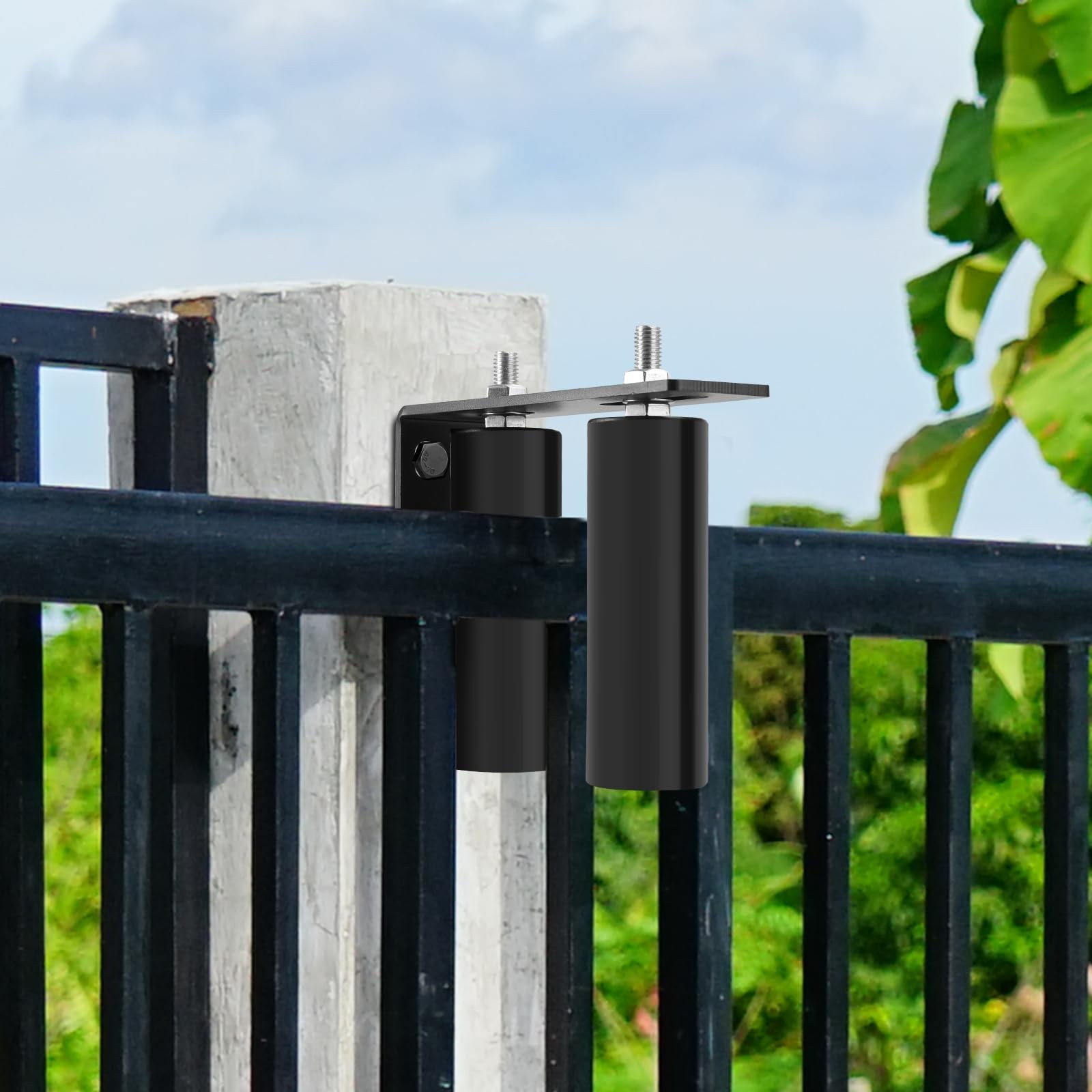 6"Gate Roller Guide,Sliding Gate Hardware with L-Sliding 6inch, Black