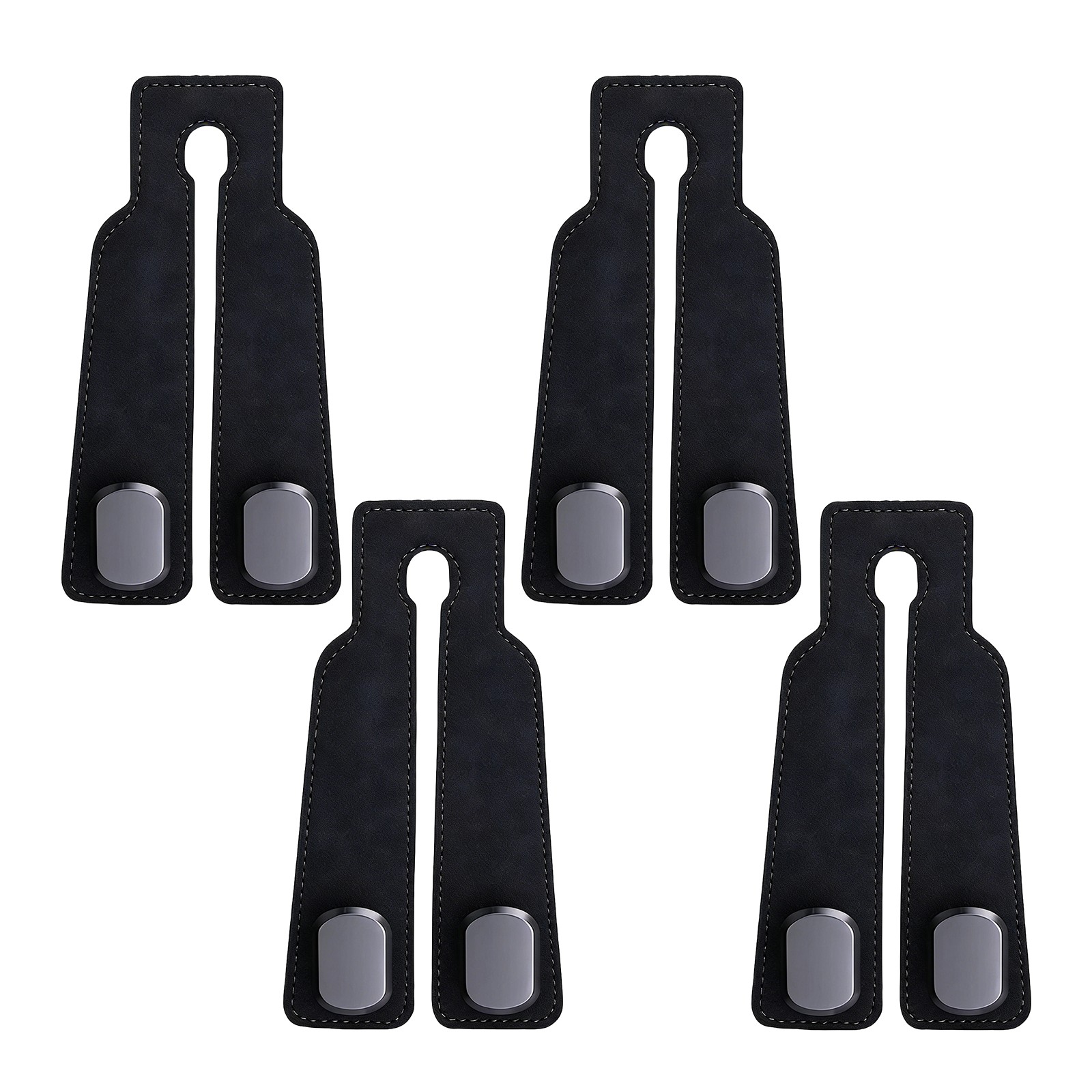4 Pack Car Seat Headrest Hooks Slip-free Zinc Alloy Quick Install Headrest Hooks