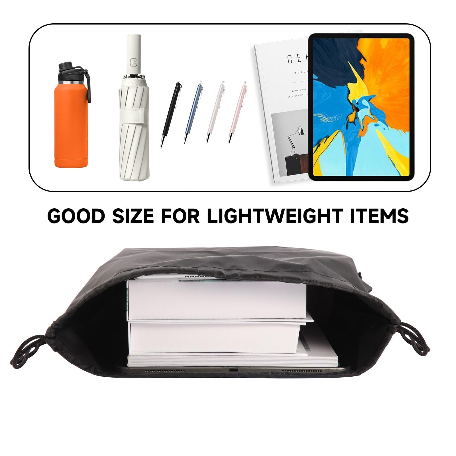 120Pcs Black Drawstring Backpacks Bulk String Bag Cinch Sack Pack Storage Kna...