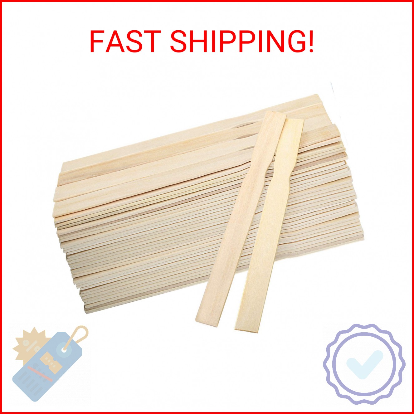 ZOENHOU 100 PCS 10 Inch Paint Sticks, Premium Wooden Paint Stir Waxing Mixing St