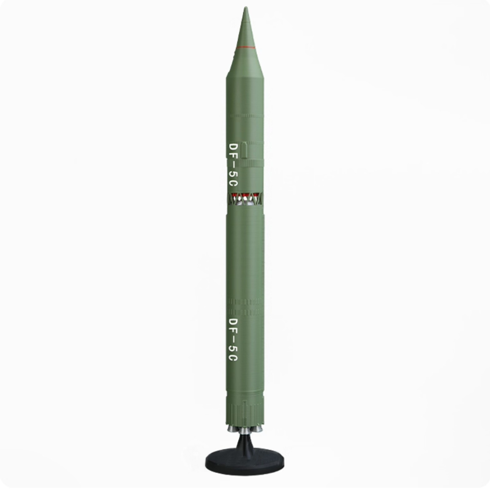 China's Dongfeng-5C Liquid-Fueled ICBM 1/72 Scale 45cm PLA Plastic Model Display