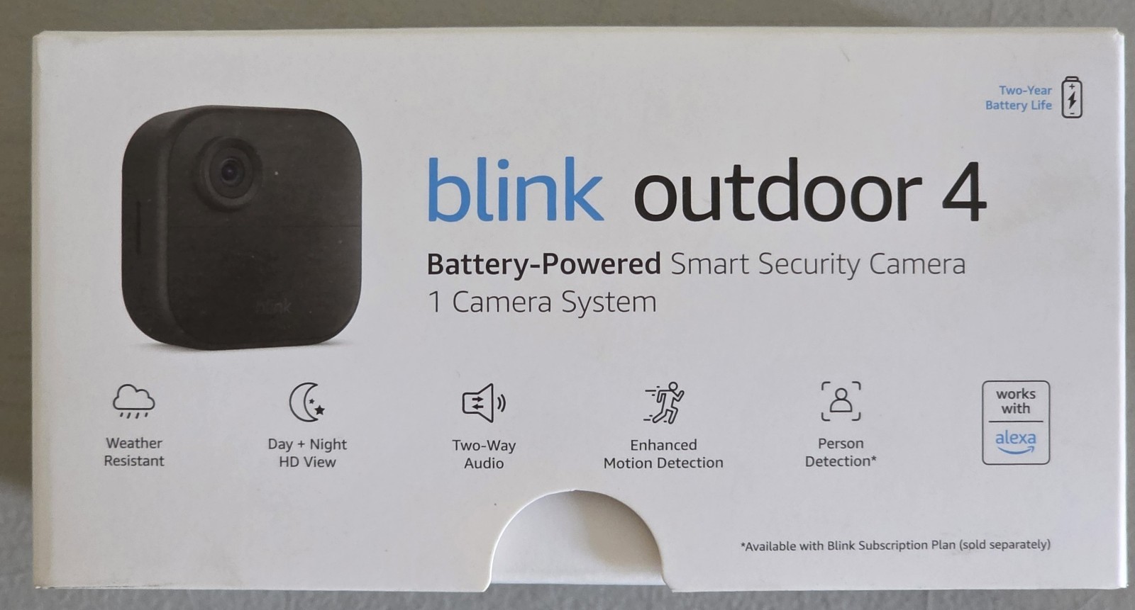 Blink Outdoor 4 (4th Gen) Wire-Free Smart Security Camera System (1 Camera) NEW