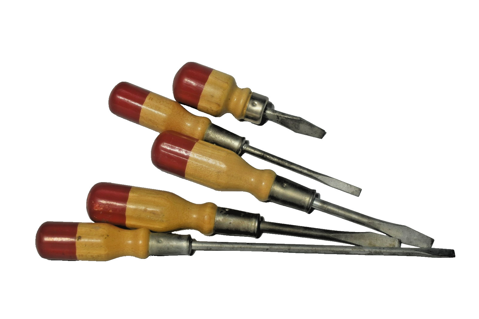 5 red knob screwdrivers possibly child's set No brand Free delivery