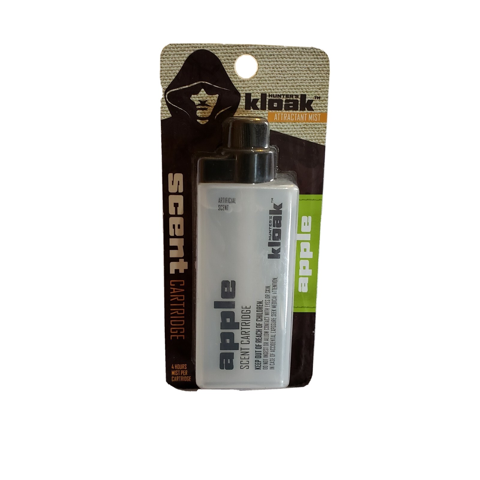 2 Packs Hunters Kloak Apple Scent Concealment Mist Cartridge hunting
