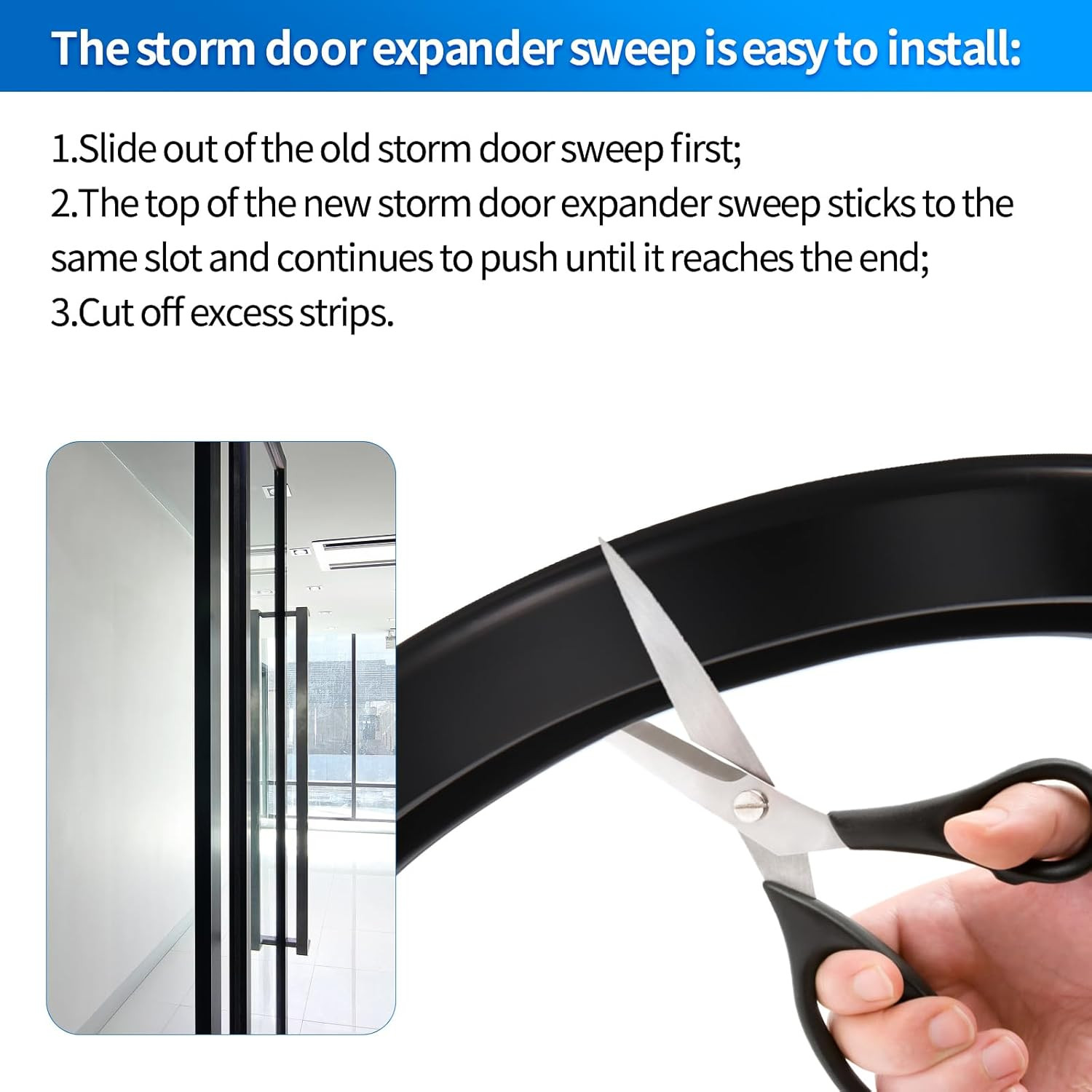 Storm Door Parts Sweep Replacement for Larson and Pella Storm Door Expander Swee