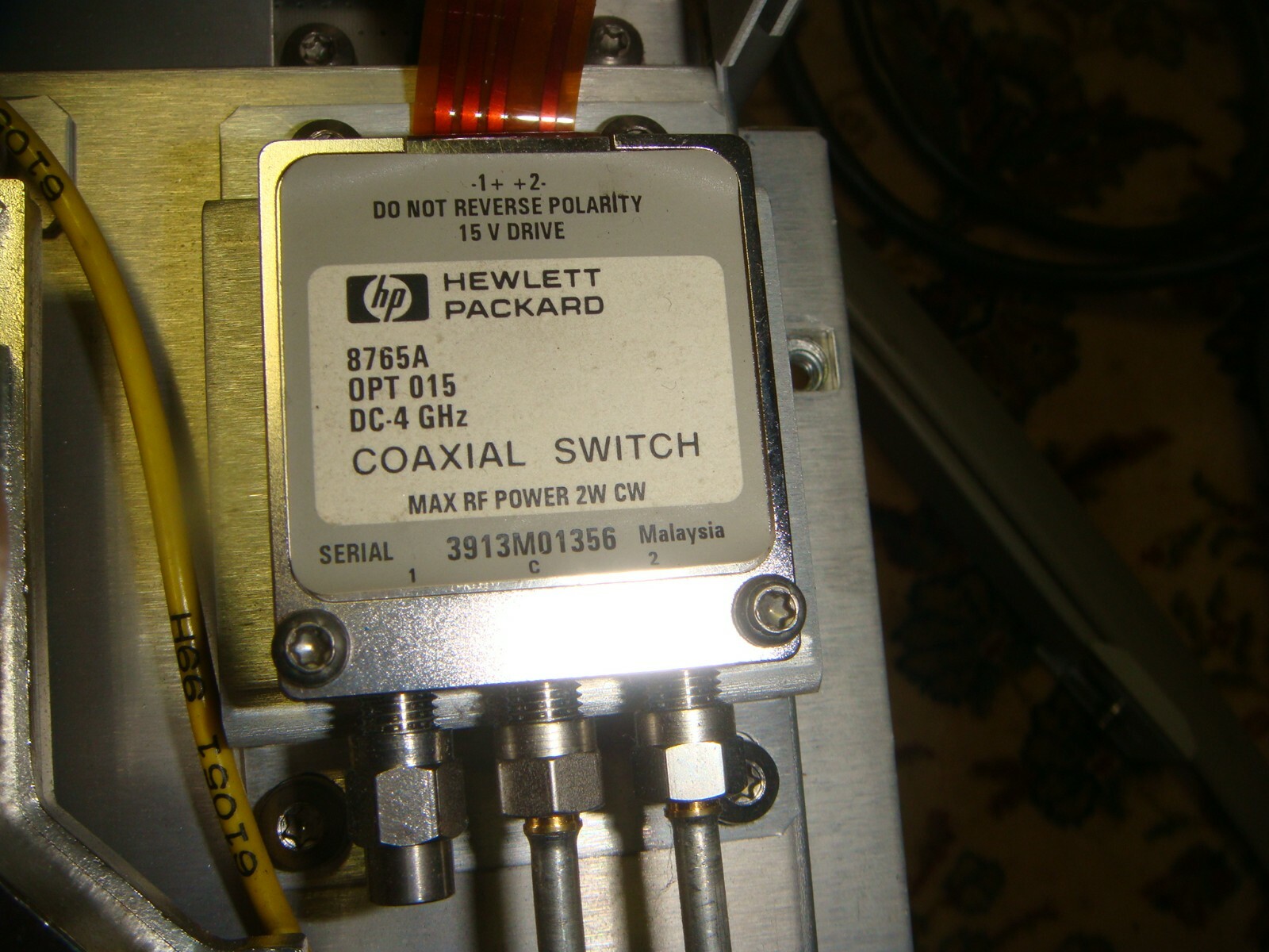 HP Agilent Coaxial Switch 8765A from E8285A - Free Shipping
