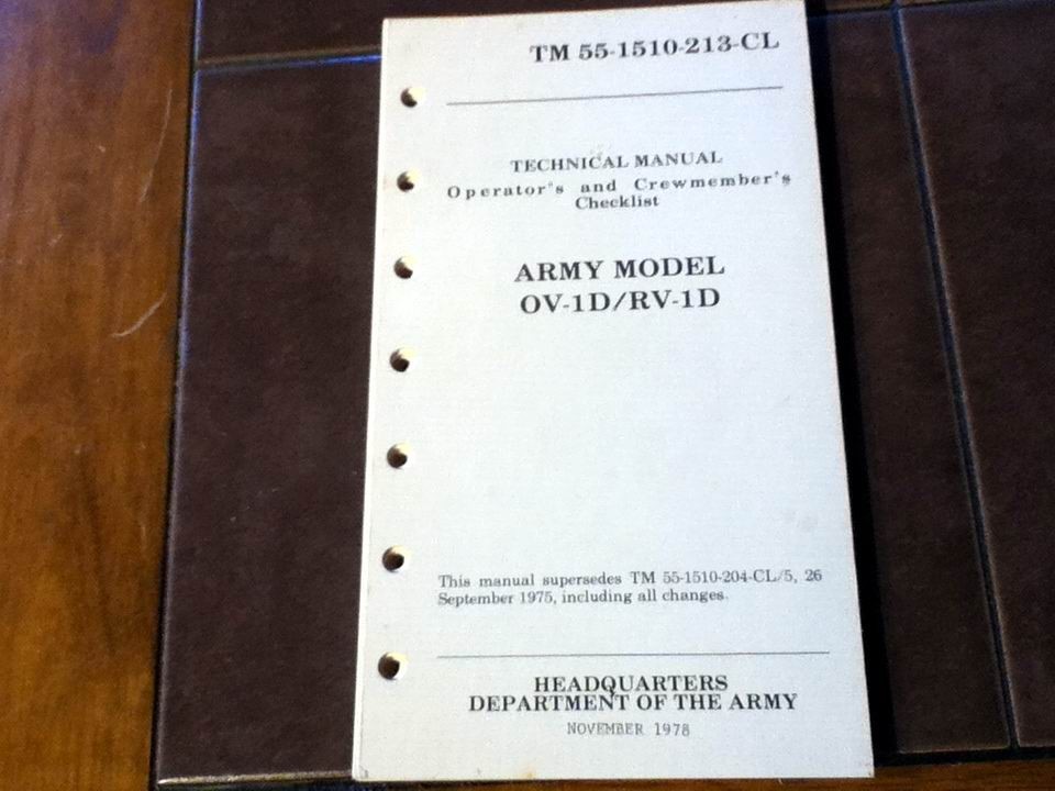 Grumman OV-1D and RV-1D Mohawk Operator's & Crewmember's Checklist