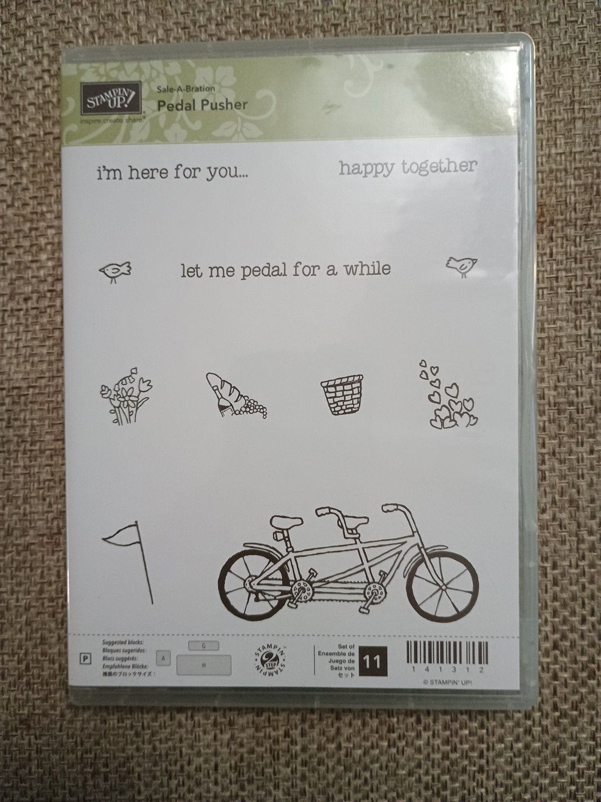 Stampin Up PEDAL PUSHER Photopolymer Stamp Set Brand New