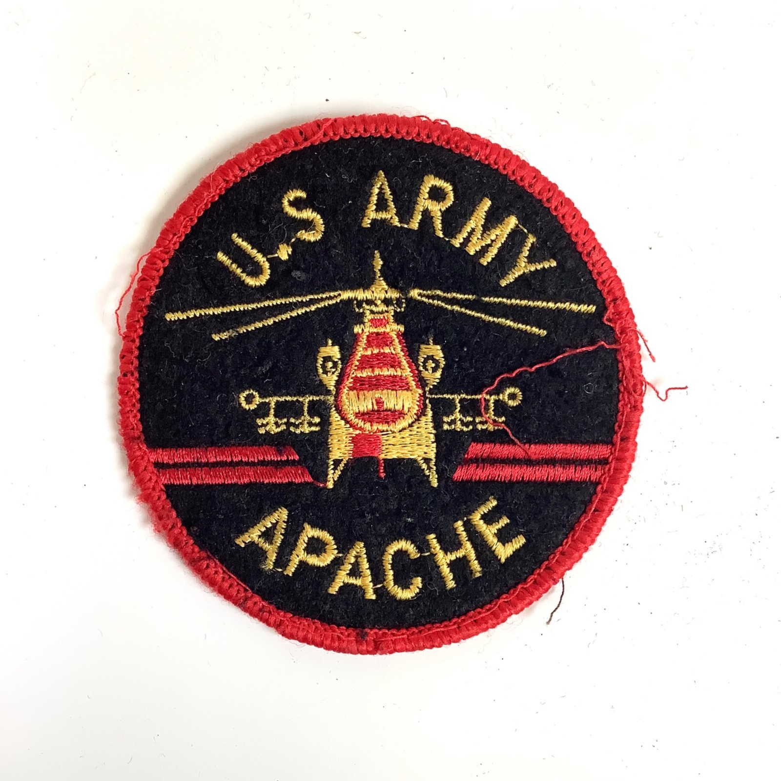 US Army Apache Helicopter Military Aviation Vintage Embroidered Patch