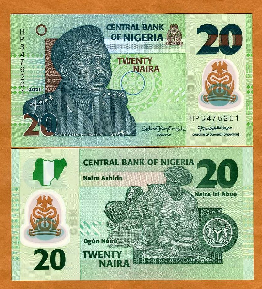 Nigeria, 20 naira, 2021, P-New, POLYMER, UNC