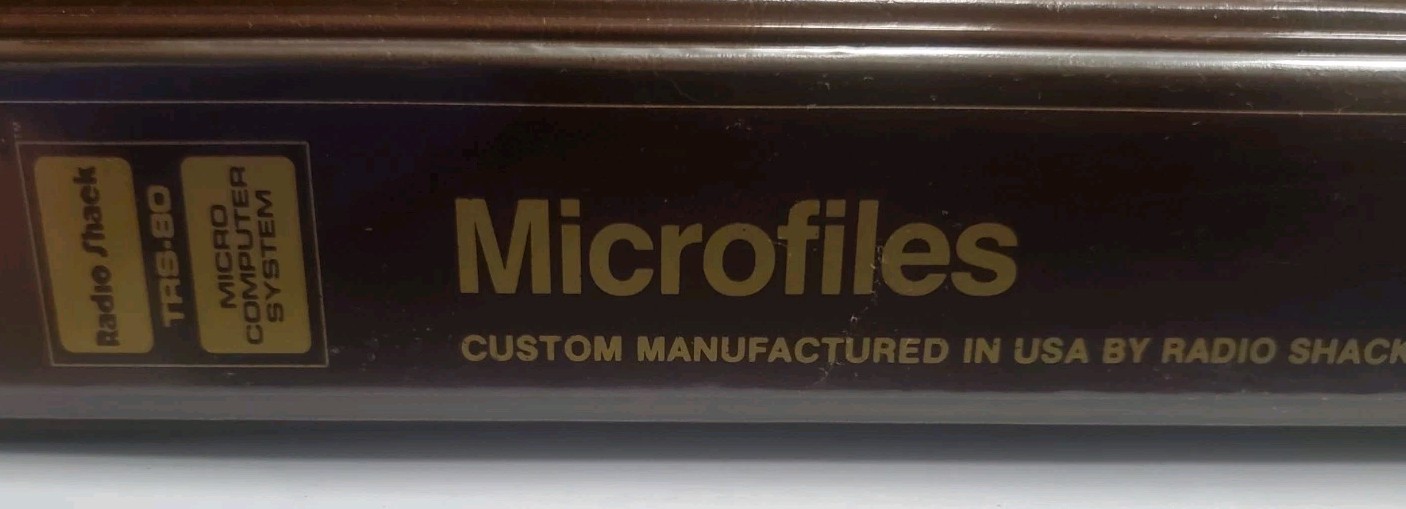 TRS-80 Model 1 Microfiles  Software & Manual CAT# 26-1565