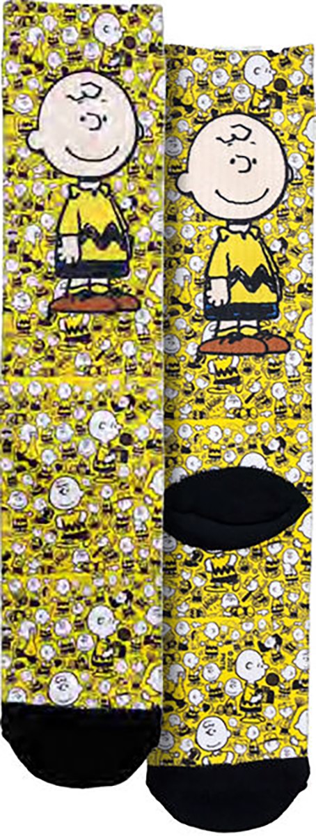 Spoontiques Peanuts Charlie Brown Crew Socks - SHOE SIZE (5-10 Men) (7-12 women)