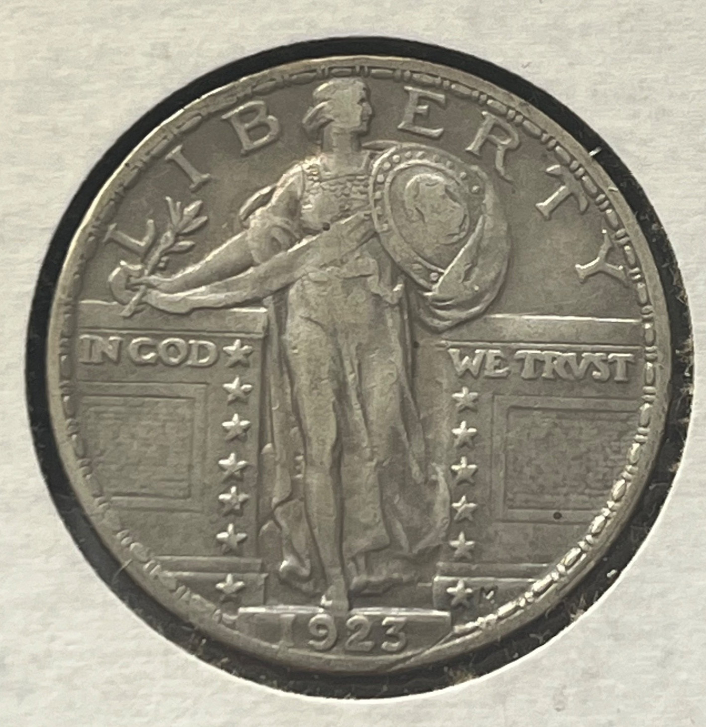 1923 Stand liberty quarter , EF