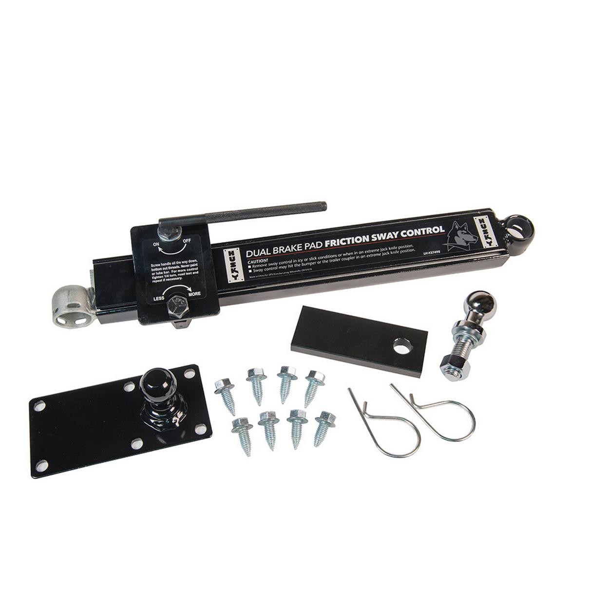 Husky Towing Trailer Sway Control Kit - Left Hand With Side Bar/ handle/ Tongue