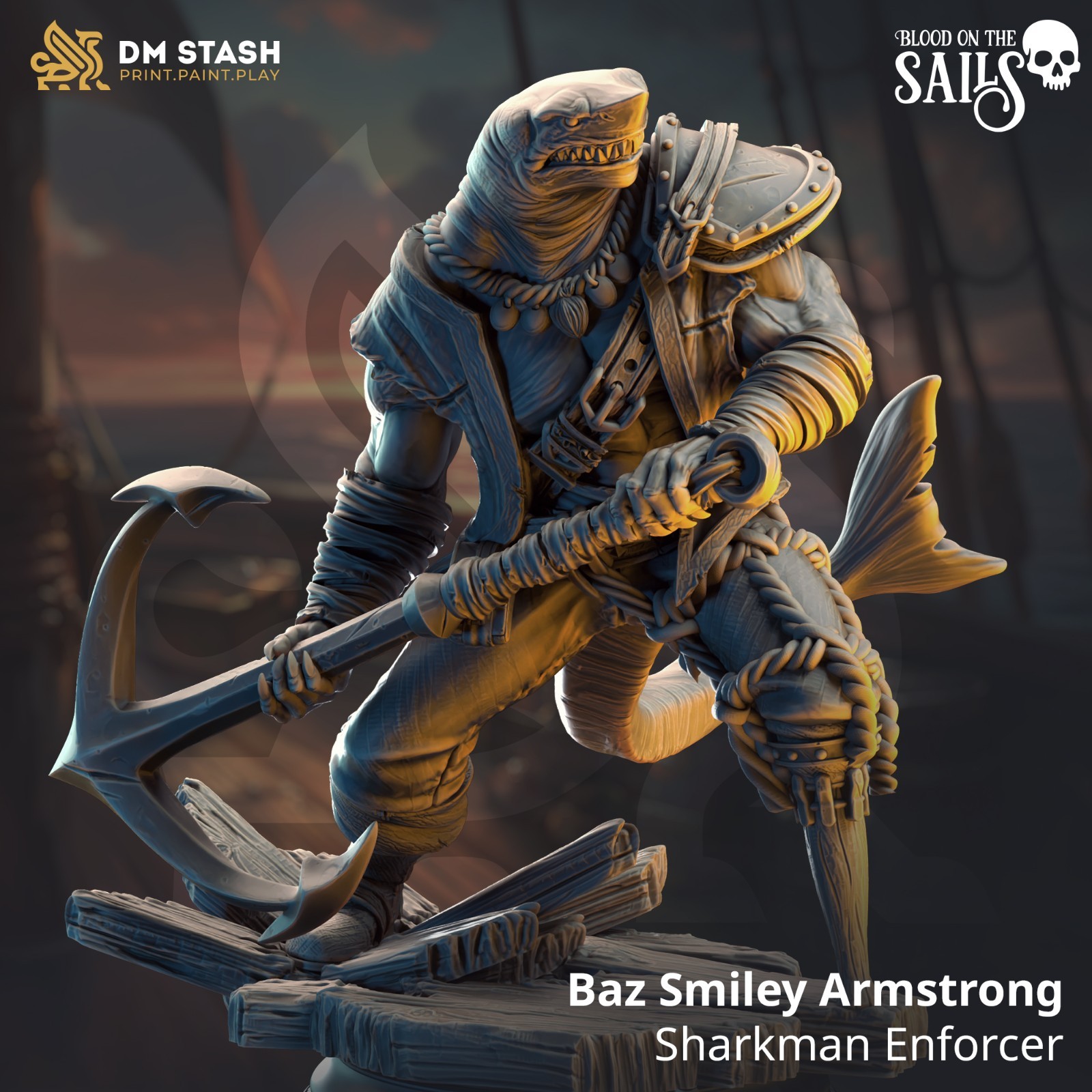 Dungeons & Dragons Baz "Smiley" Armstrong Barbarian Fighter Miniature - DnD RPG