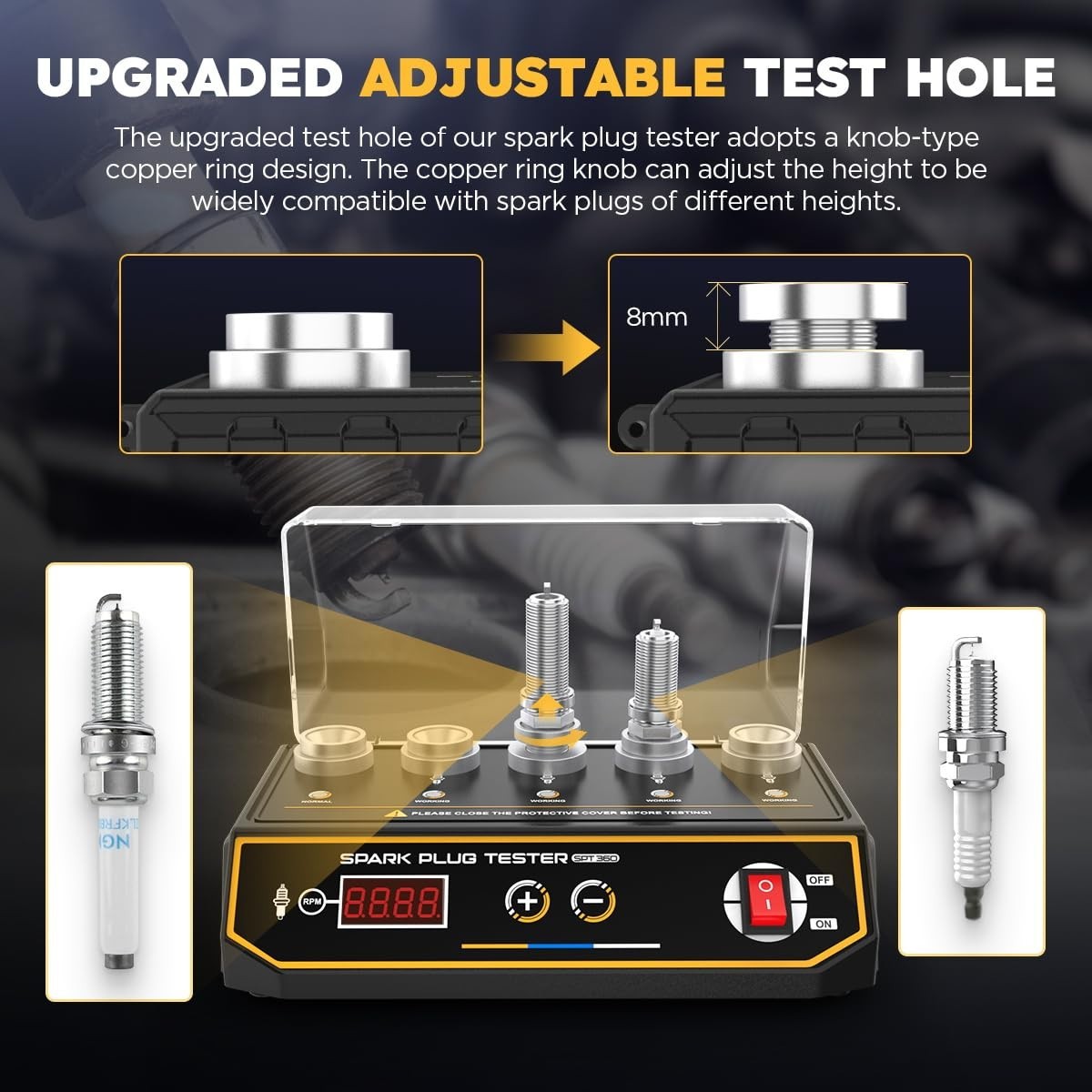 Car Spark Plug Tester with Digital Display