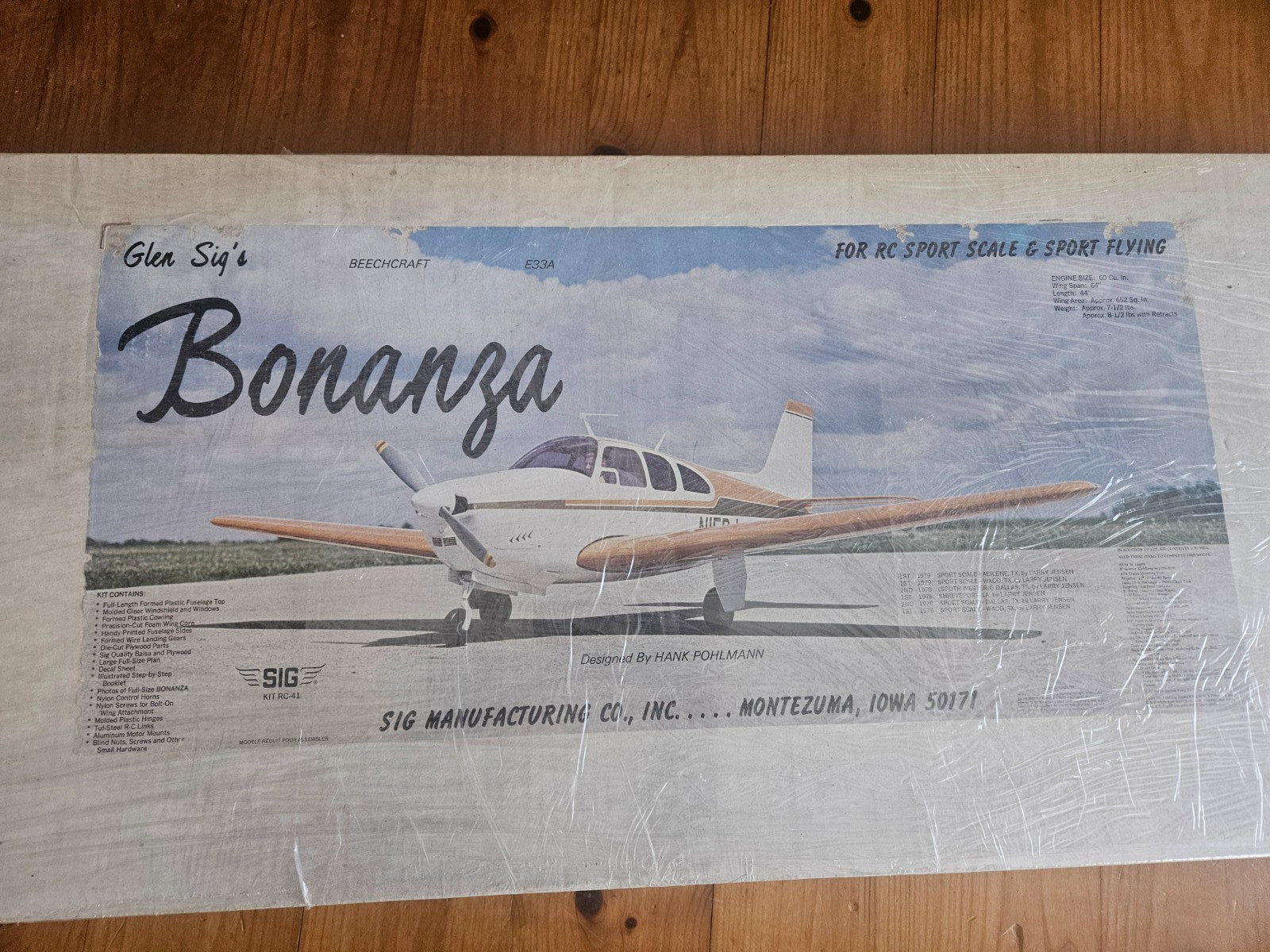 Vintage Sig's Beachcraft Bonanza r/c kit!
