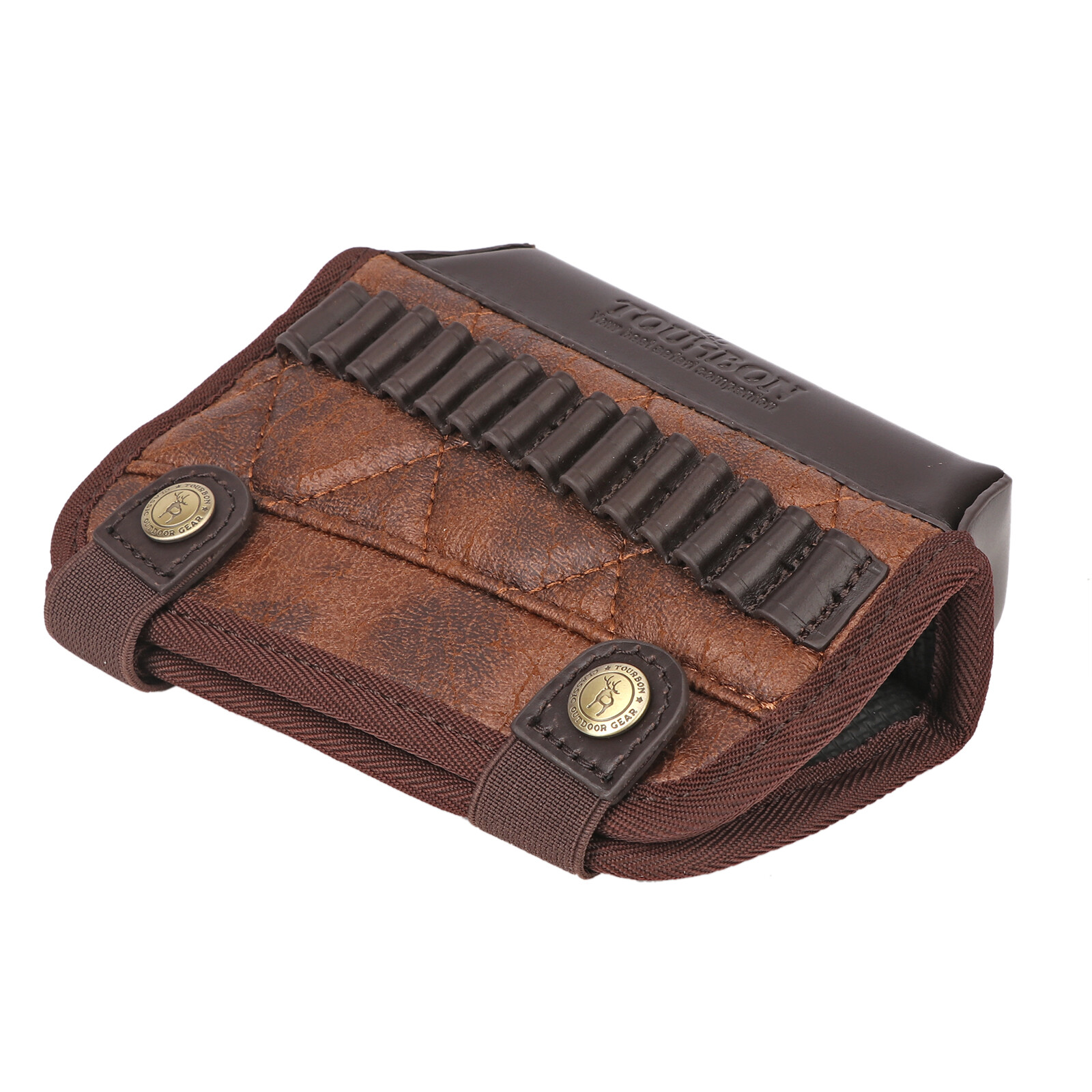 Tourbon Cheek Rest Comb Riser .22LR Cal Rifle Ammo Holder Padded PU& Leather US