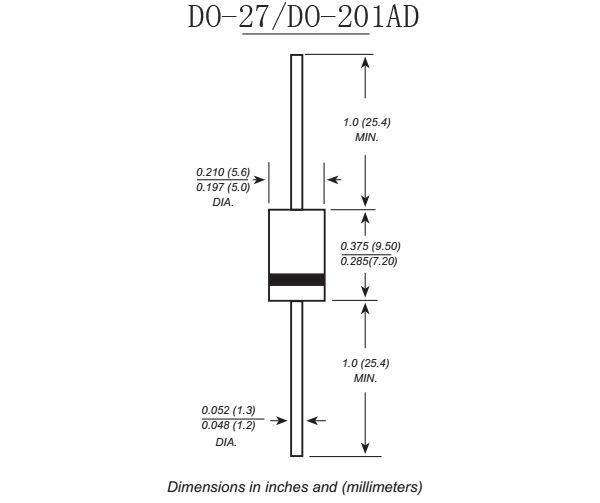 20pcs HER503 5A 200V DO-27/DO-201AD High Rfficiency Rectifier Diode