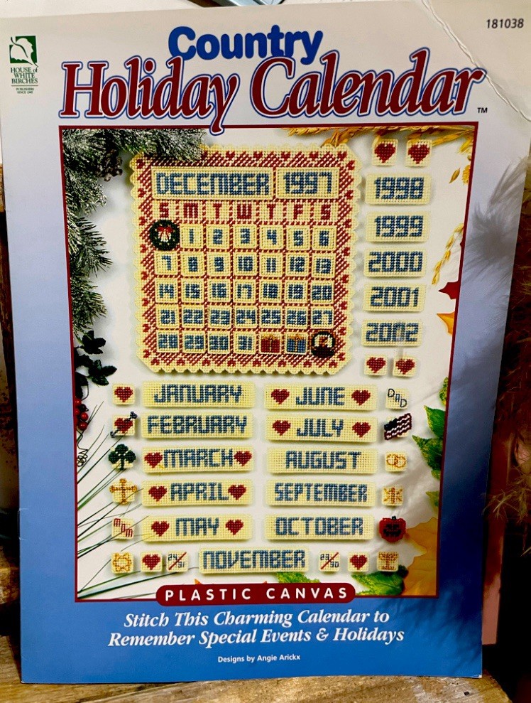 NEW COUNTRY HOLIDAY CALENDAR CUTE DESIGN IN PLASTIC CANVAS