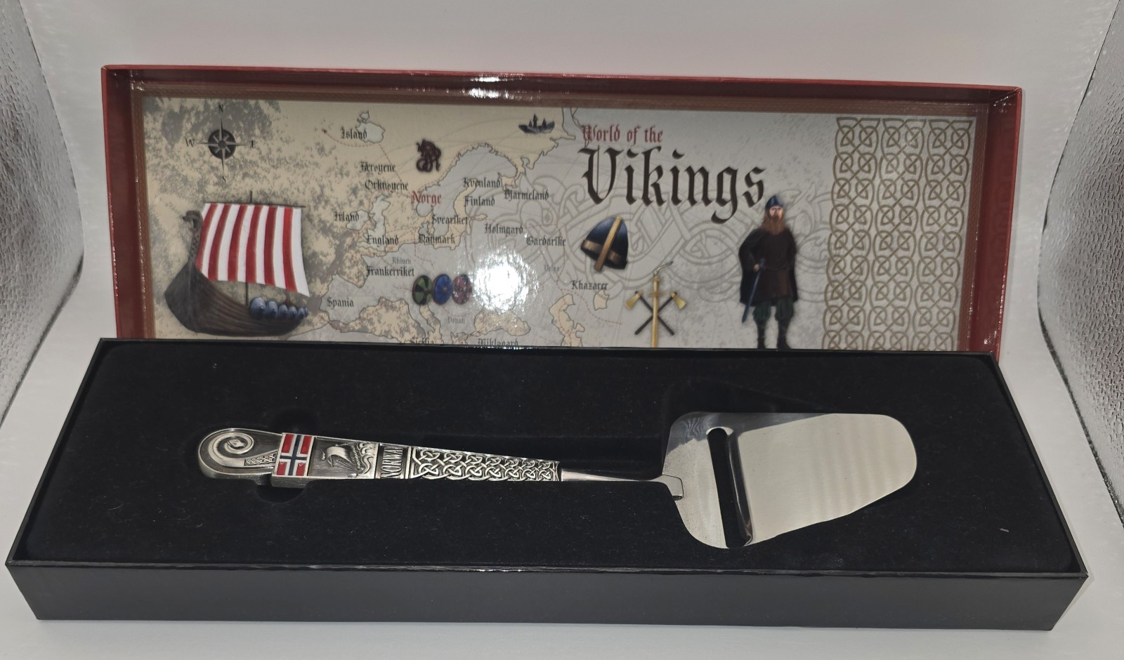 Norway Viking Cheese Slicer Stainless Steel Original Gift Box Item #50430 882/A3