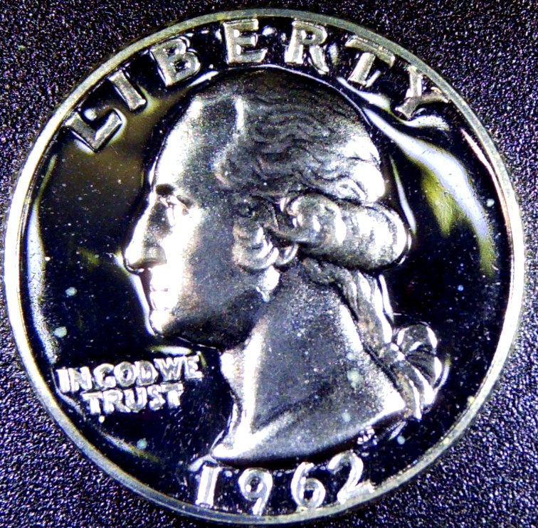 1962 PROOF 90% Silver Washington Quarter SKU054