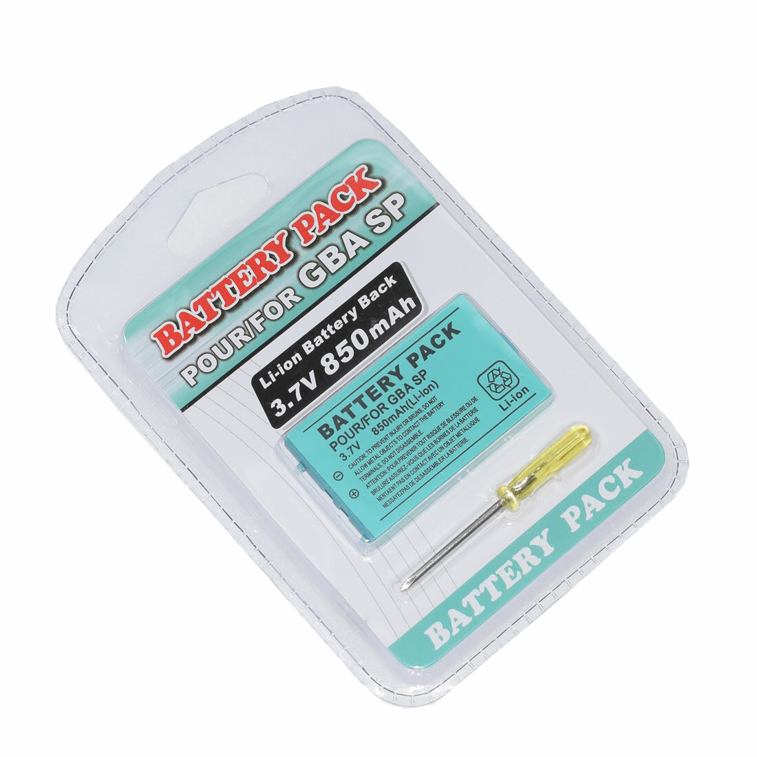 2pcs Rechargeable Battery For Nintendo Game Boy Advance SP Systems + Screwdriver