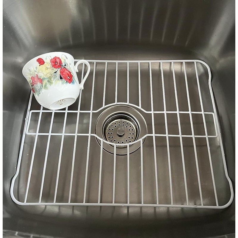 Heavy Duty Sink Grate Protector Rust Resistant Metal Kitchen Rack Drying Grid US