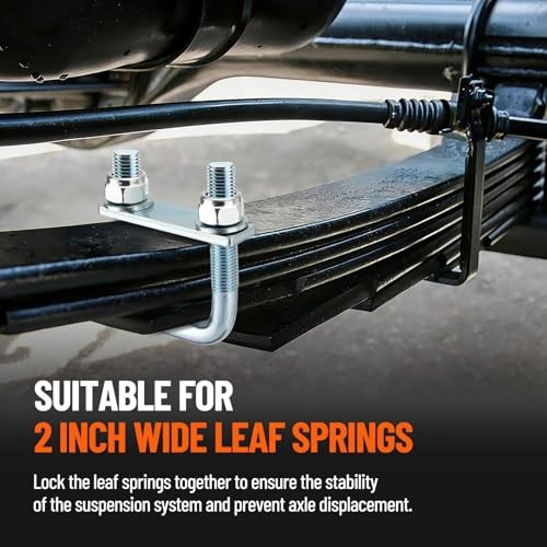 4 Pack Square U Bolt for 2 Inch Wide Leaf For 2" Wide Leaf Spring-4 Pack