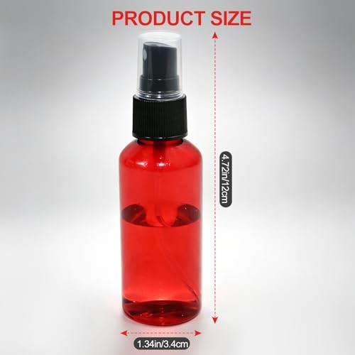 4 Pack 2 oz Amber Small Spray Bottles with 1pcs Funnels, Empty Spray Bottle