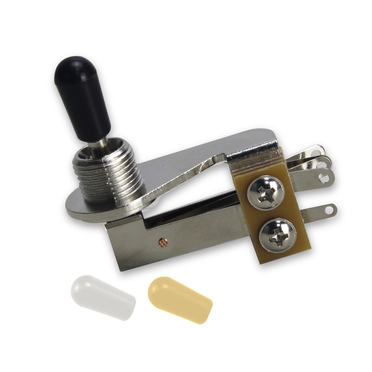 2PCS SG ES L-Type Guitar 3-Way Toggle Switch Right-Angle Nickel with Tip Caps