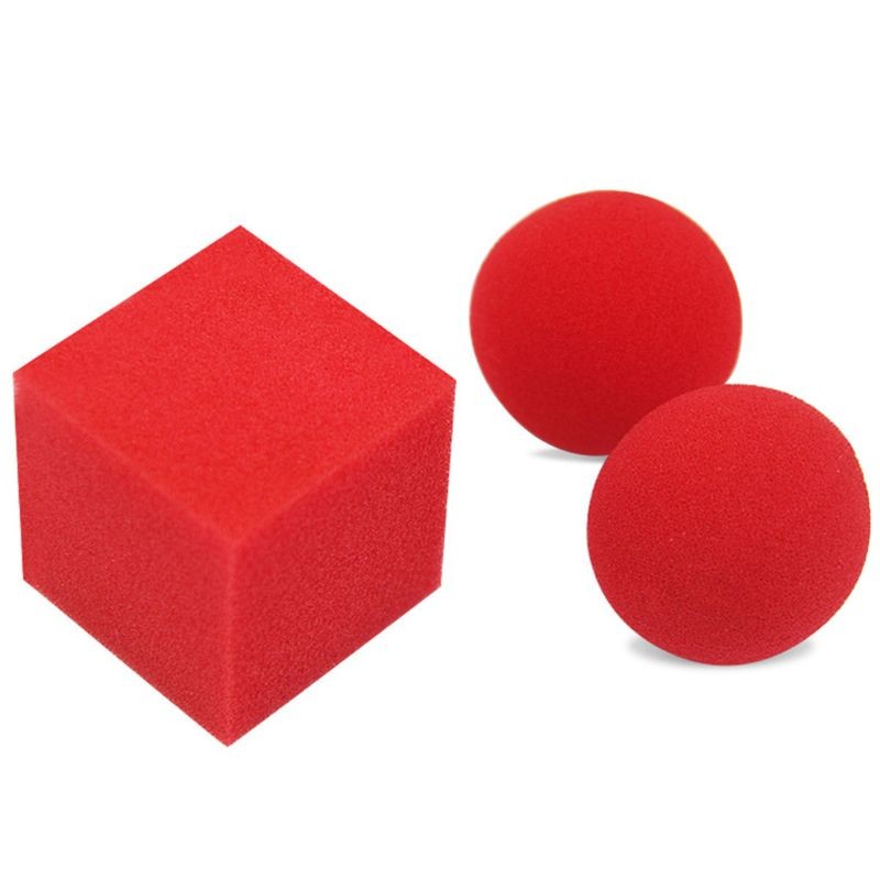 1Block 2 Sponge Balls Magic Props Close Up Street Classical Illusion Magic Trick