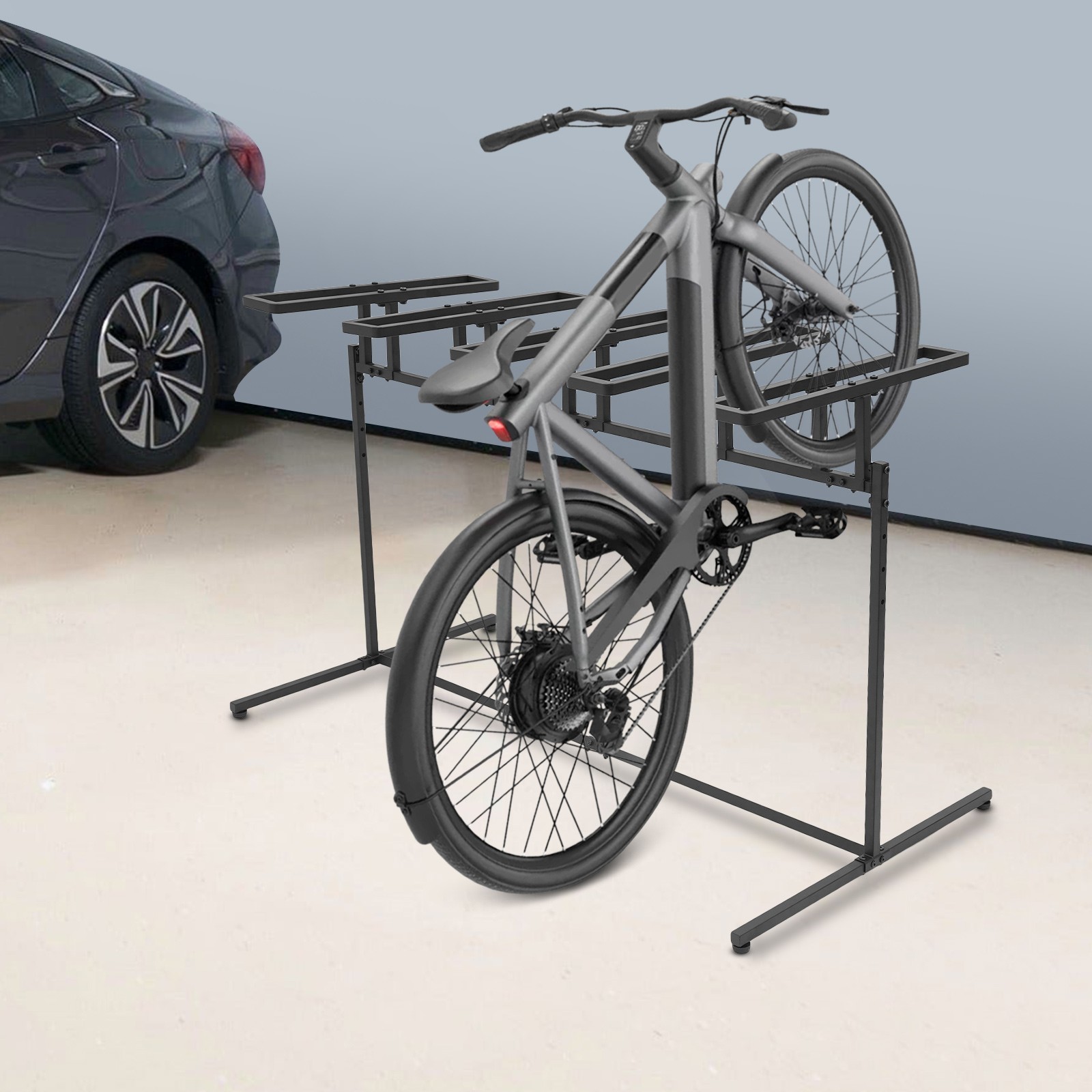5 adjustable height bicycle bracket, metal bicycle storage and sorting rack