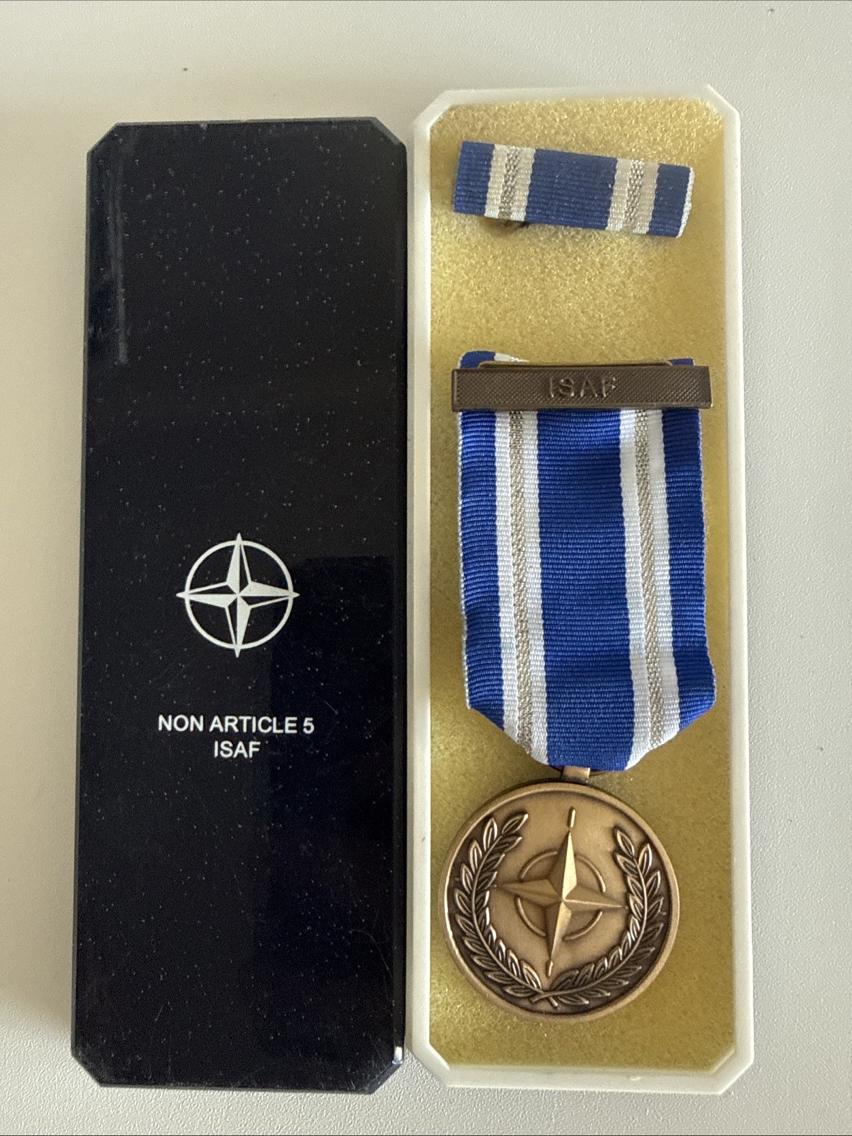 NATO Non Article 5 ISAF Boxed Medal